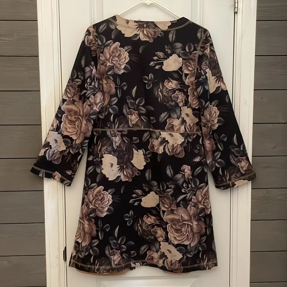 Anthropologie Solitaire Faux Suede Black, Gray, Mauve Open Duster Jacket XS NWT - Picture 4 of 15
